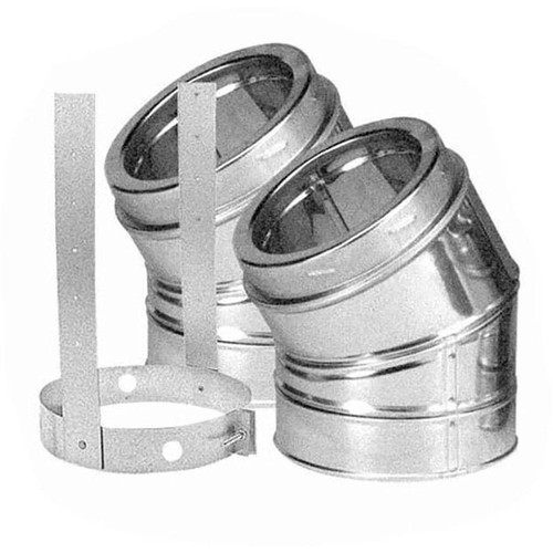 6" DuraVent DuraTech Double-Wall Galvanized 30-Degree Elbow Kit - 6DT-E30K