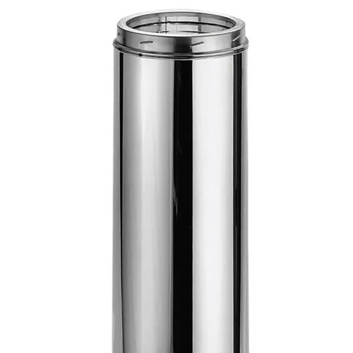 8" x 24" Duravent DuraTech Factory-Built Double-Wall Stainless Steel Chimney Pipe - 8DT-24SSCF