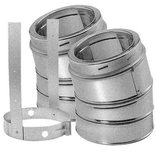 8" DuraVent DuraTech Double-Wall Galvanized 15-Degree Elbow Kit - 8DT-E15K