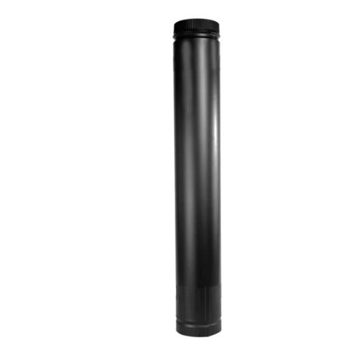 8" Selkirk DSP Black Double-Wall Stove Pipe Adjustable 38" - 68" Telescoping Vent Pipe