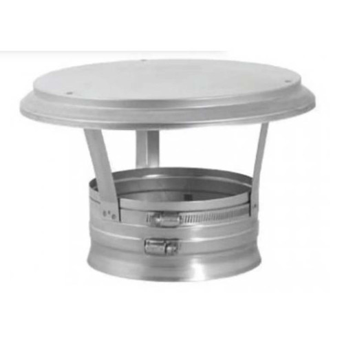 8" DuraVent DuraFlex Stainless Steel Rain Cap with Clamp Band - 8DFS-VC