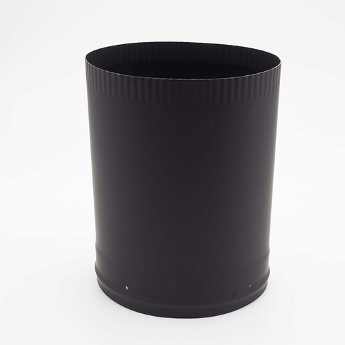 8" Ventis Single-Wall Black Stove Pipe 22-Gauge Cold-Rolled Steel - Offset Oval To Round - VSBOAO