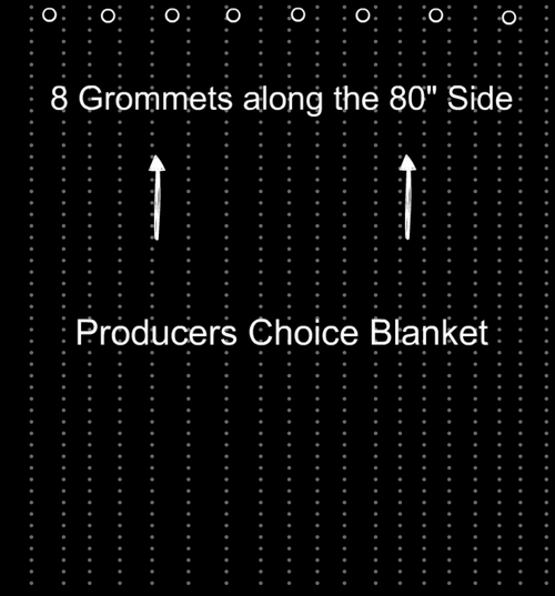 Sound Blanket Black/White (80" H x 80" W)