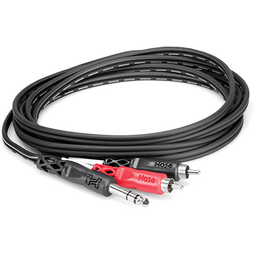 Hosa Technology Stereo 1/4" Male to 2 RCA Male Y-Cable (13.2')