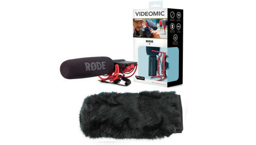 VideoMic Boom Kit 1: Rode Videomic, Microboompole, 10' VC1, and Fuzzy Dead Thing Wind Muff