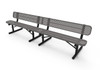 10' Perforated Steel Park Bench with Back _ Portable