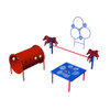 Novice Dog Park Kit - Playful Red and Blue Colors Novice Dog Park Kit - Playful Red and Blue Colors