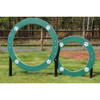Dog Park Double Hoop Jump - Green and White