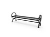 6' Village Bench without Back - Strap Steel