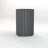 Round receptacle trash can - gray