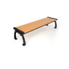 Heritage Backless Park Bench - black frame example