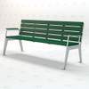 Plaza Bench - green slats