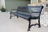 6' Slatted Steel Austin Park Bench