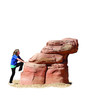 Medium sand stone climbing boulder