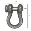 Swing Galvanized Clevis Connector Dims