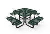 46" Octagon Expanded Metal Table With Rolled Edges - Portable