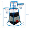 4-Rings Basketball Stand with Storage Bag - dimensions