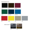 Polyethylene Bench Colors - Powder Coat Frame Colors - call to request