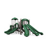 Falcon Ridge Playset - nature - leaf roof - front slides