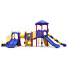Harpers Place Playset with Roof - Hex Leaf Roof - Crawl Tunnel - Double Slide Side Harpers Place Playset with Roof - Hex Leaf Roof - Crawl Tunnel - Double Slide Side