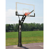 Basketball System - Titan Adjustable Series Black (6 x 6 Pole with 4 ft. Offset) ‐ 72 in. Tempered Glass Backboard