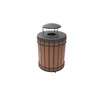 36 Gallon Round Madison Trash Receptacle with top