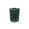 Metal Dog Park Trash Can - Green