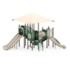 Cedar Cascade Playset Structure with Shade Roof Choice - Double Slide