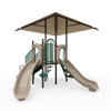 Breezy Peak Playset with Shade Roof - Clover Rain Wheel Side