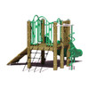 Kids Playground Wood Structure - Boarding Net Climbing Activity Side