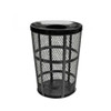 48 Gallon Round Steel Mesh Trash Can with Flat Lid