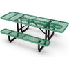 Rectangle ADA Expanded Metal Picnic Table - Portable - Thermoplastic Coat