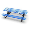 Rectangular Expanded Metal Picnic Table - Portable - Thermoplastic Coat
