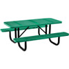 Rectangle Punched Steel Picnic Table - Portable - Thermoplastic