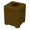 52 Gallon Classic Square Plastic Receptacle with 11.5'' Recycle Lid - Assembly