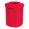 42 Gallon Classic Round Plastic Receptacle with Flat Top - 11'' Hole - Assembly