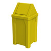 32 Gallon Classic Square Plastic Receptacle with Swing Top - Assembly
