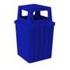 52 Gallon Signature Square Plastic Receptacle with 4-Way Top - Assembly