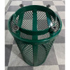Diamond Pattern Trash Can - Green