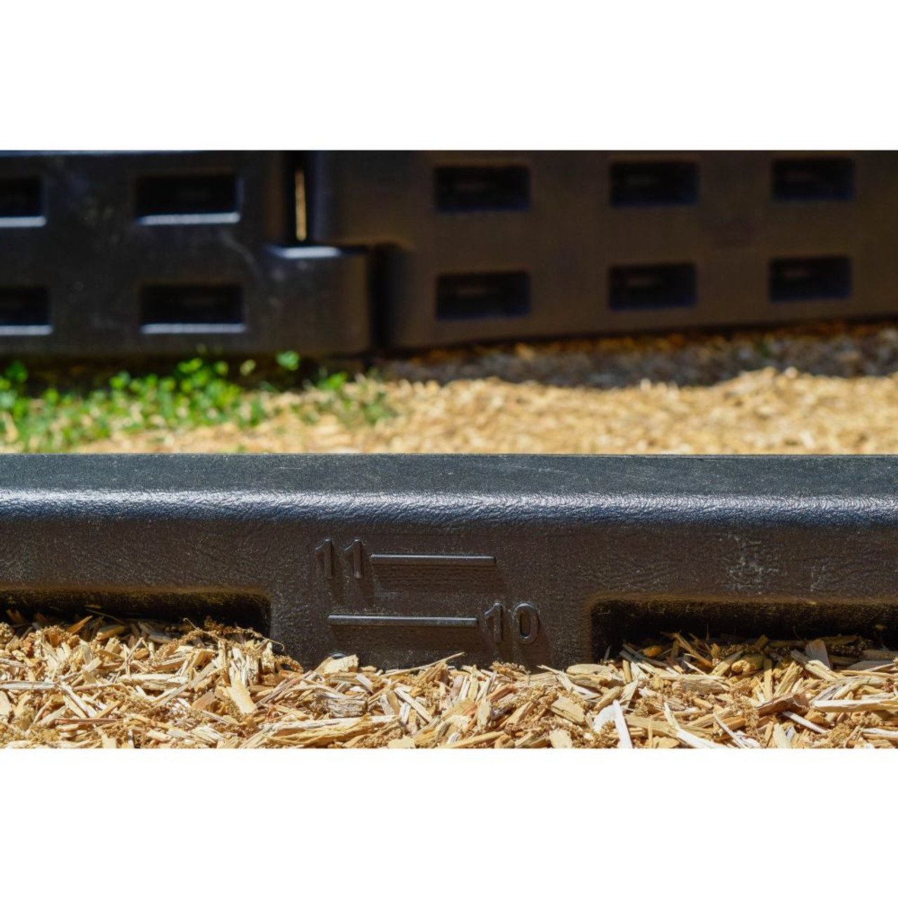 12" Plastic Playground Border - guide in use