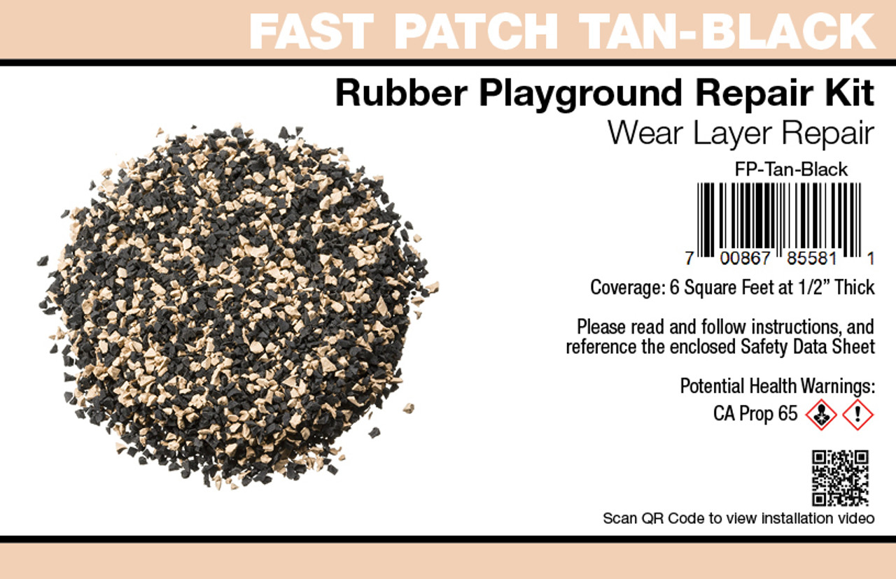 Fast Patch Tan-Black  Repair Kit for Tan & Black Rubber Playground Surfaces