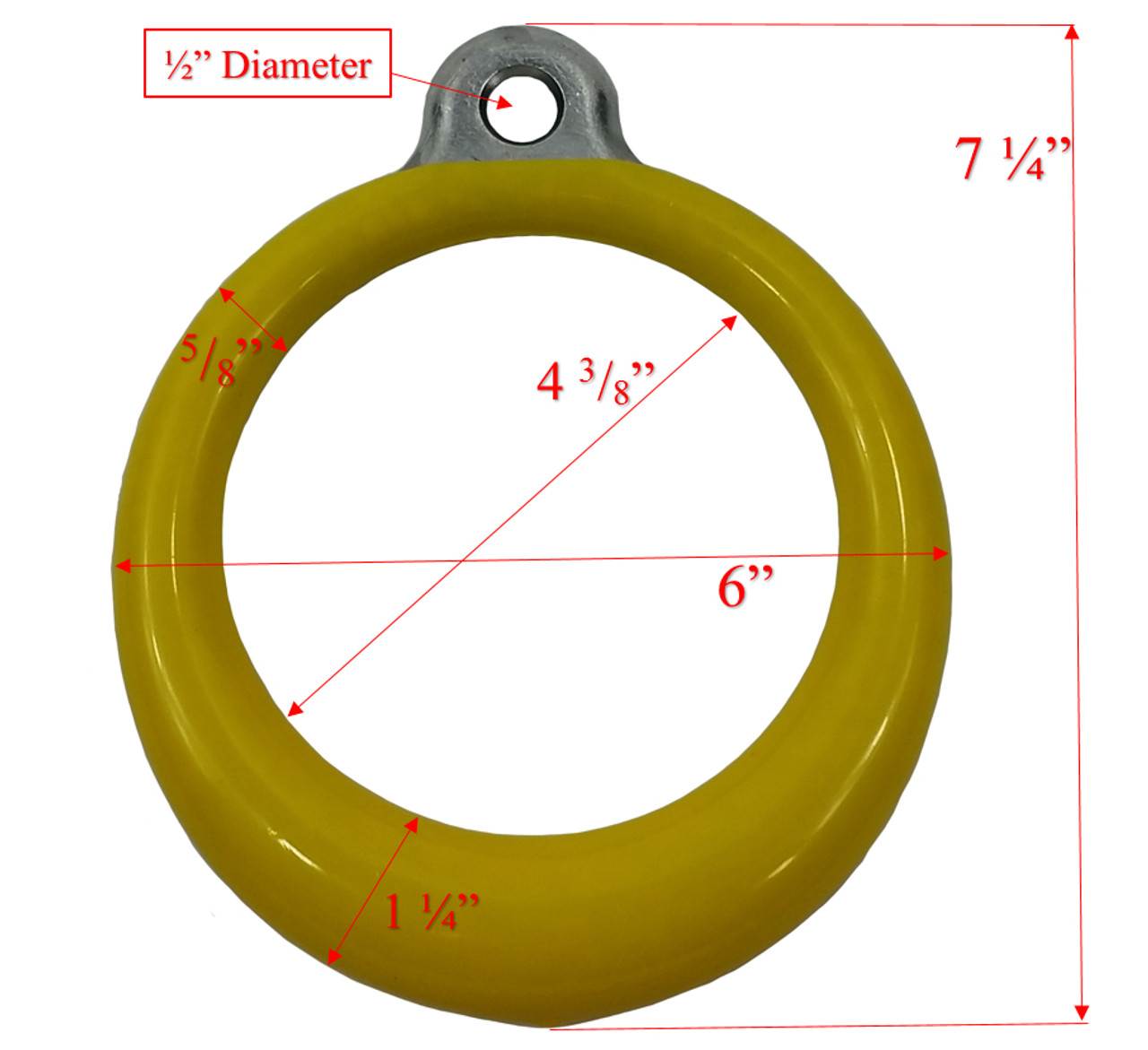Trapeze Ring Coated 6" OD Dims