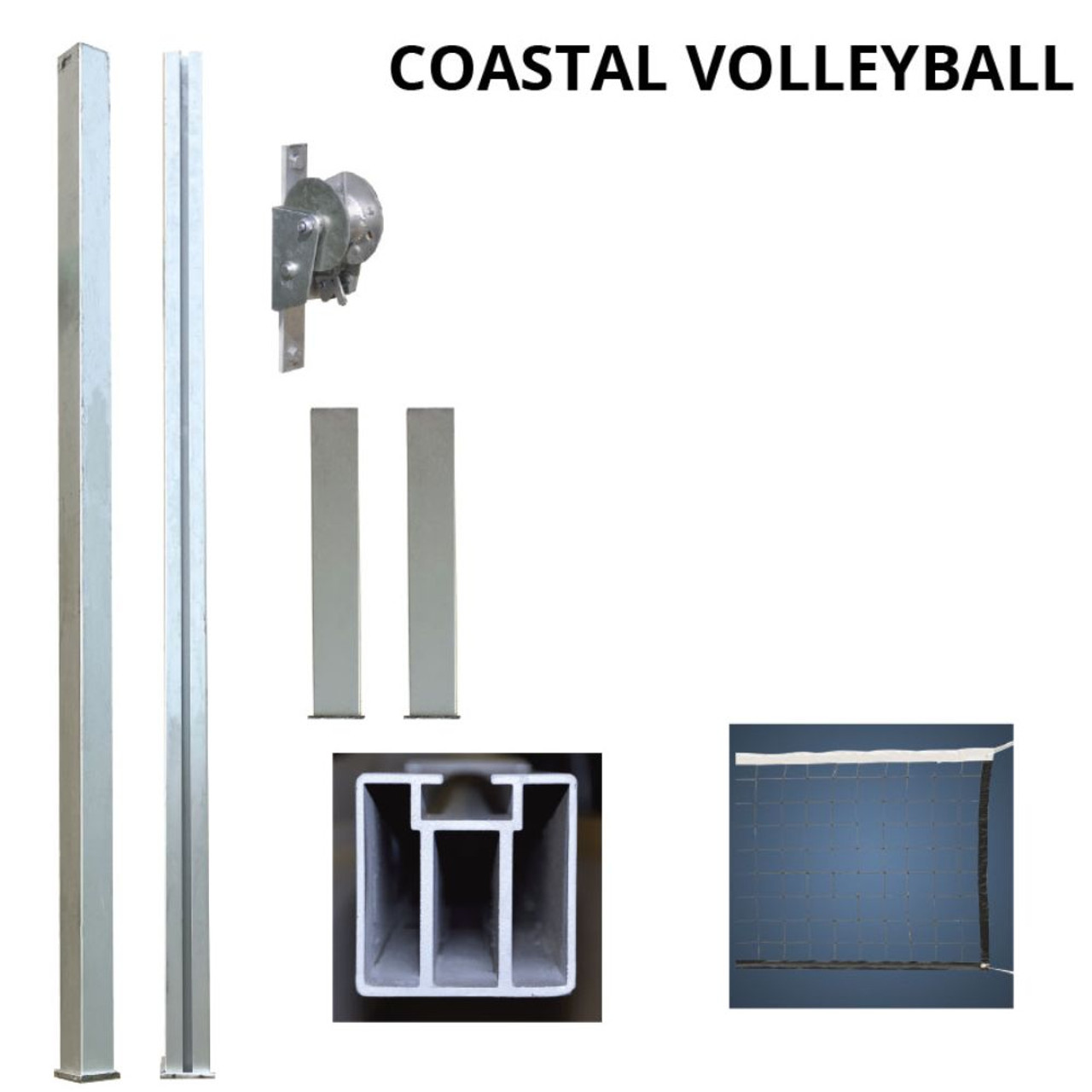 Coastal Competition Volleyball System - Parts and Internal Lateral Support