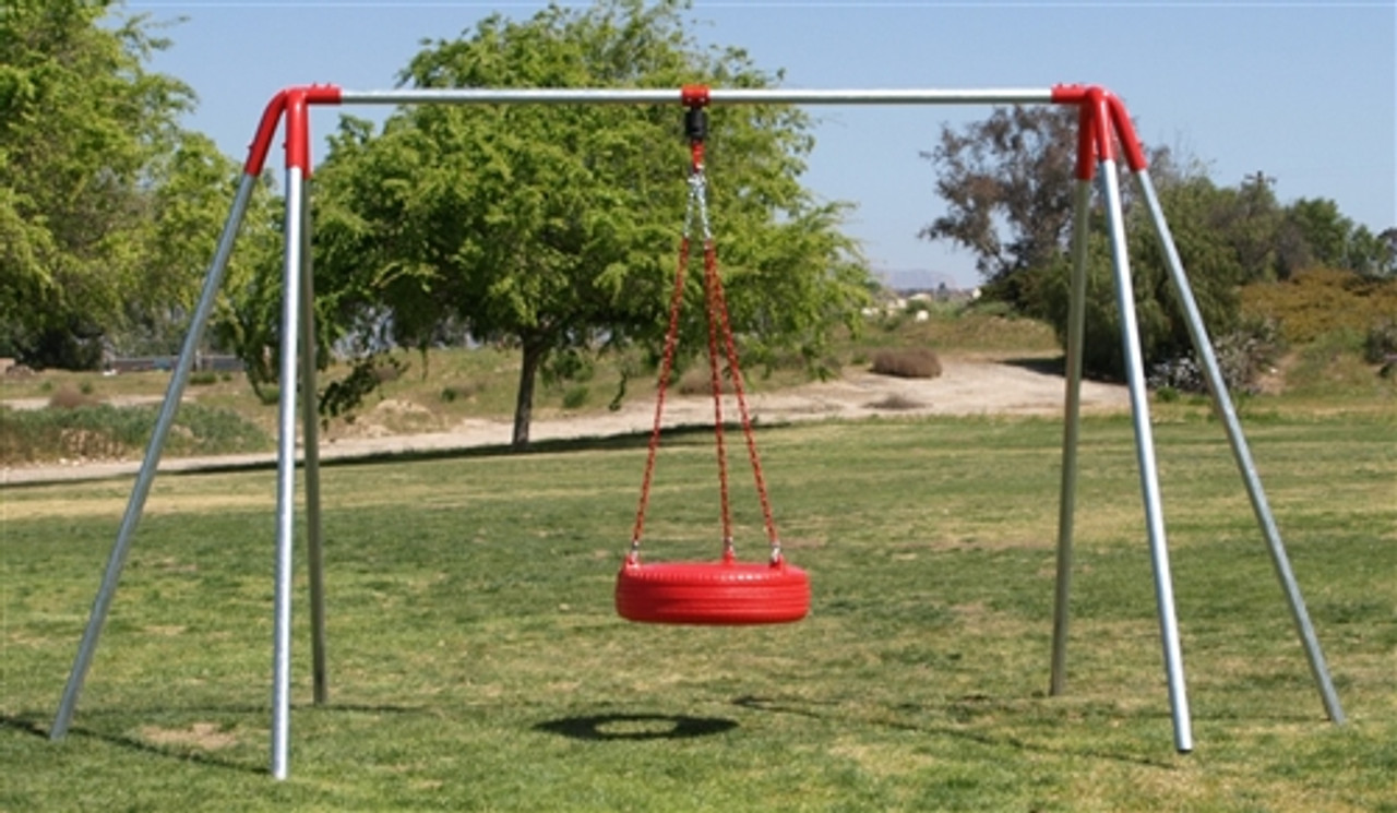 1 Tire Swing 1 Bay 6' HD Swing Set