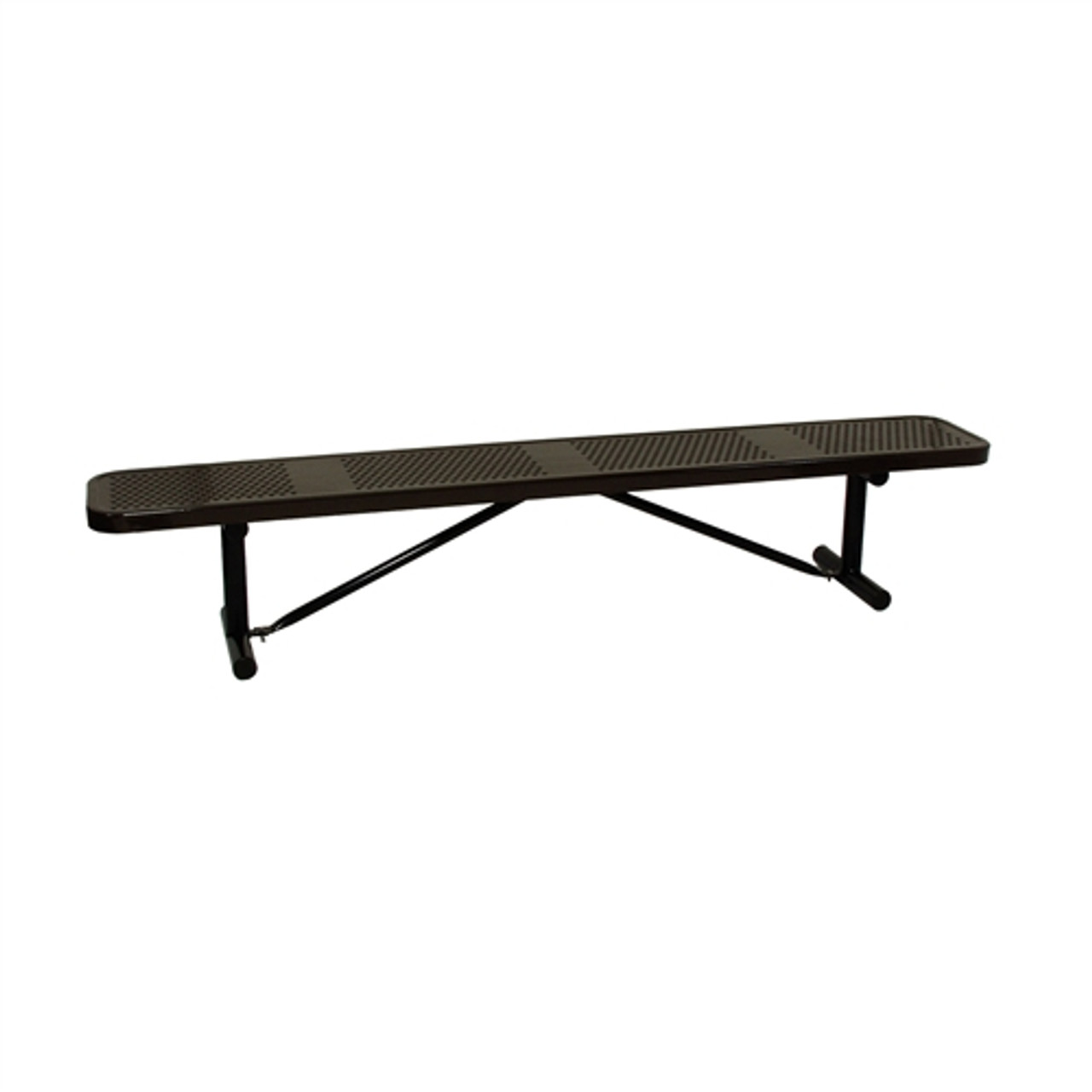 black metal bench no back