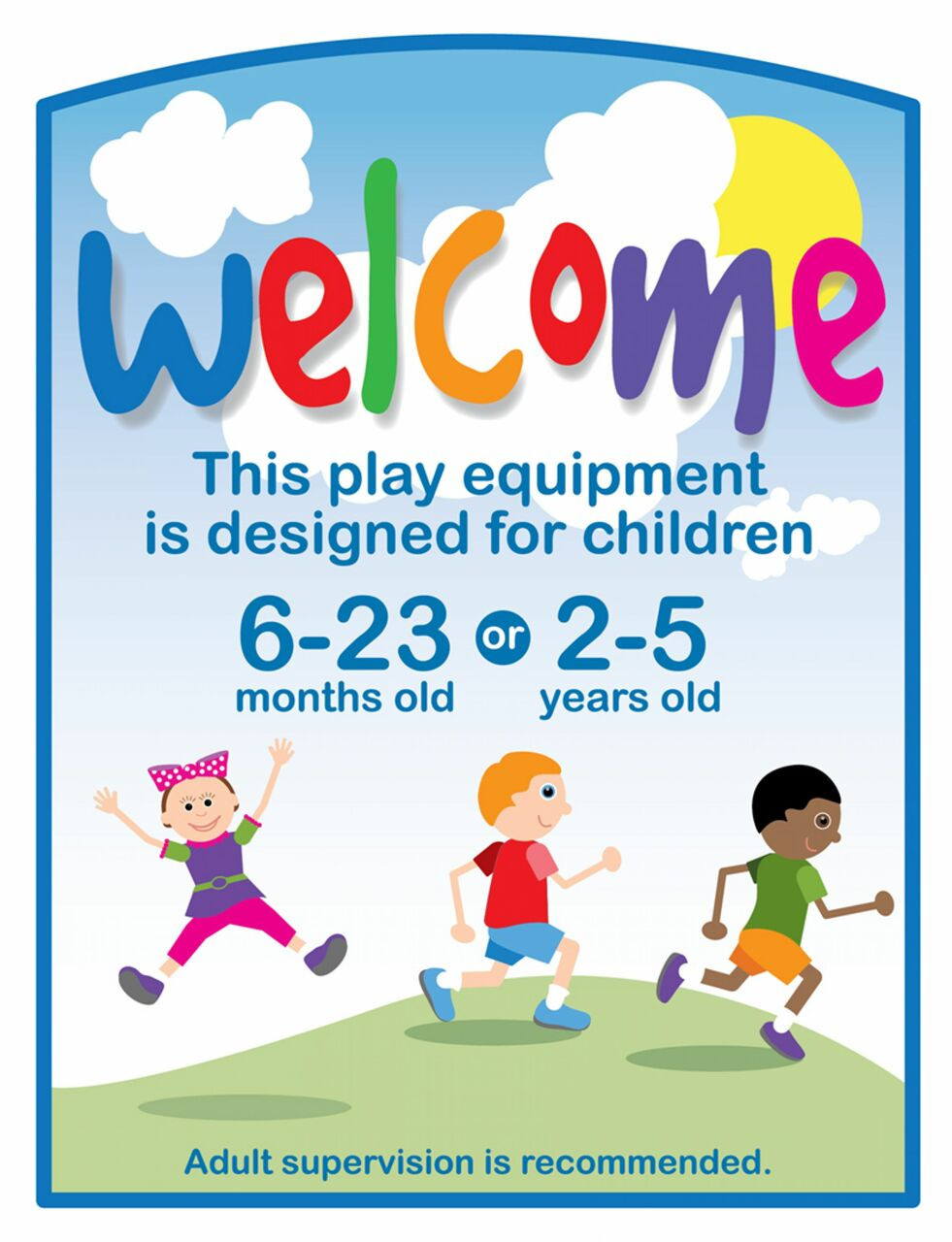 Play Equipment Age Recommendation Sign