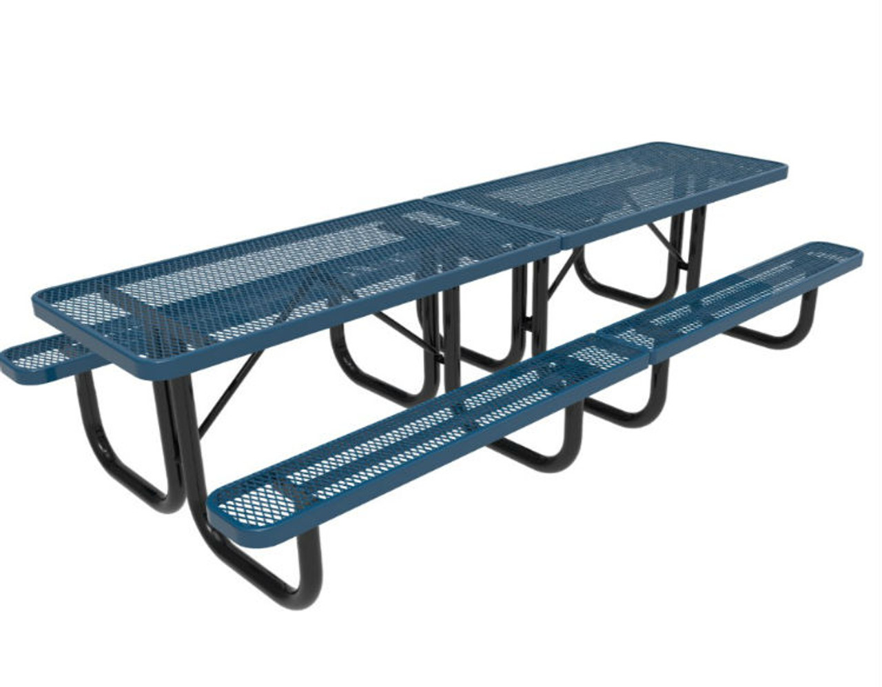 8' Standard Perforated Metal Portable Picnic Table