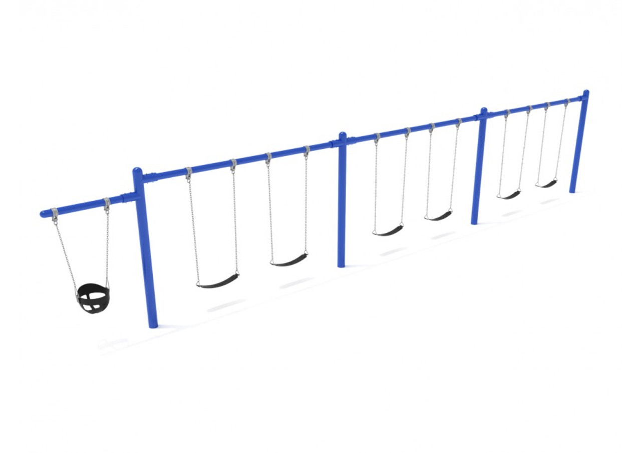 3 Bays 1 Cantilever Swing set - Blue