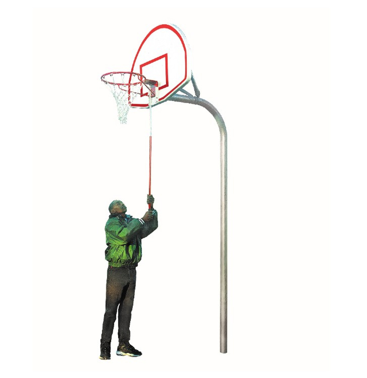 3-1/2" Tough Duty Removable Playground Basketball System