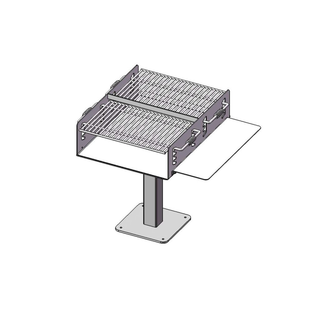 Bi-Level Grill with Shelf - Surface Mount